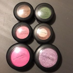 Assorted MAC eyeshadow and makeup